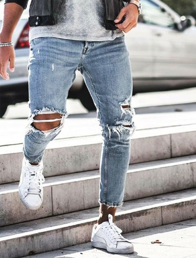 Stacked Ripped Skinny Jeans