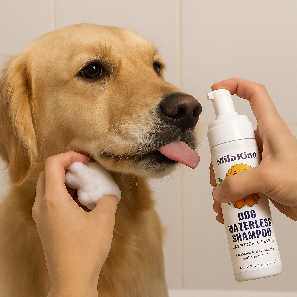 MilaKind™ Dog Waterless Shampoo – Lavender & Lemon
