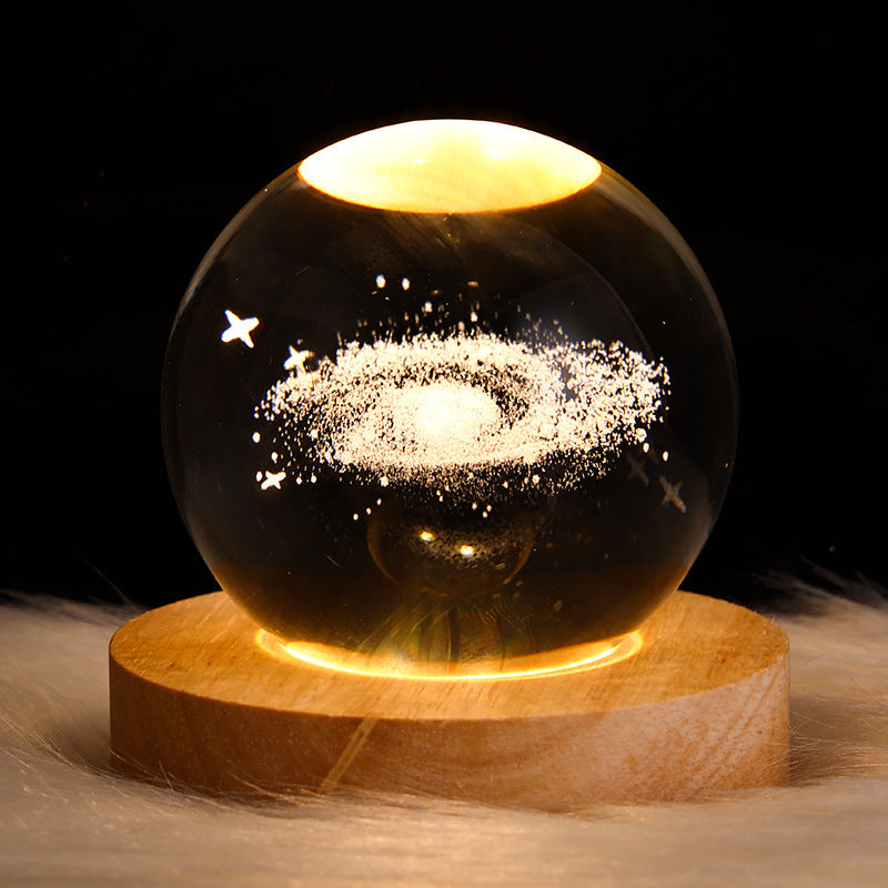 3D Planetary Crystal Ball Night Lamp
