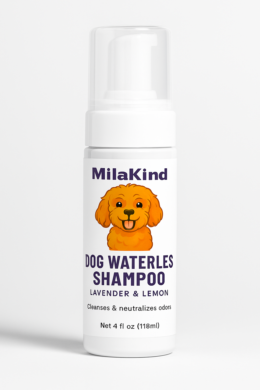 MilaKind™ Dog Waterless Shampoo – Lavender & Lemon