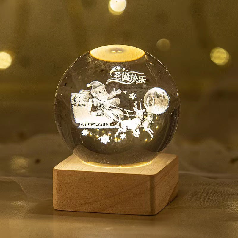 3D Planetary Crystal Ball Night Lamp
