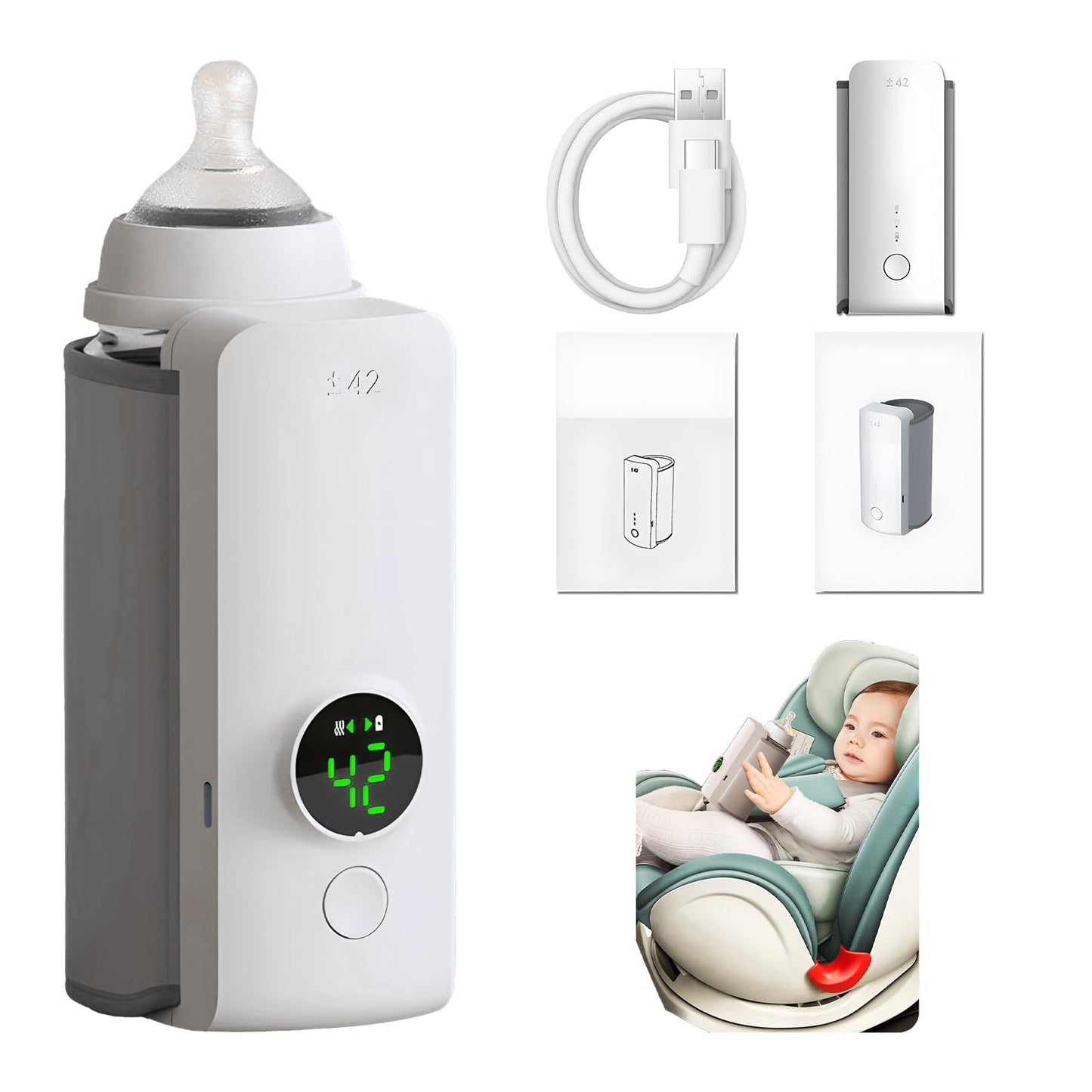 CradleTemp™ Luxe Wireless Baby Bottle Warmer