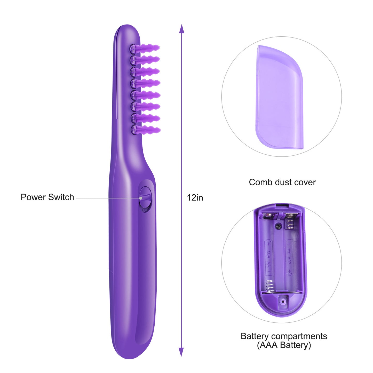 2-in-1 Electric Hair Detangler & Scalp Massager