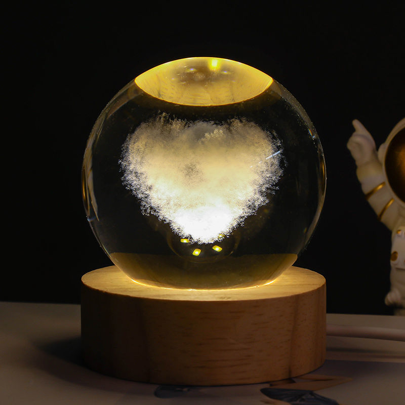 3D Planetary Crystal Ball Night Lamp