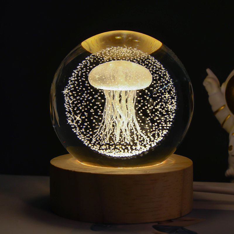 3D Planetary Crystal Ball Night Lamp