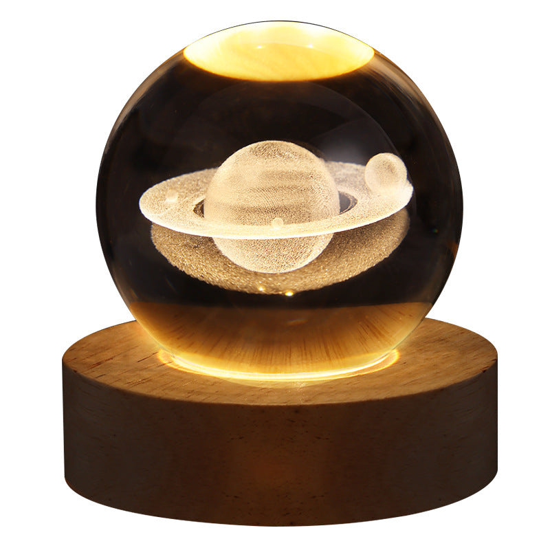 3D Planetary Crystal Ball Night Lamp