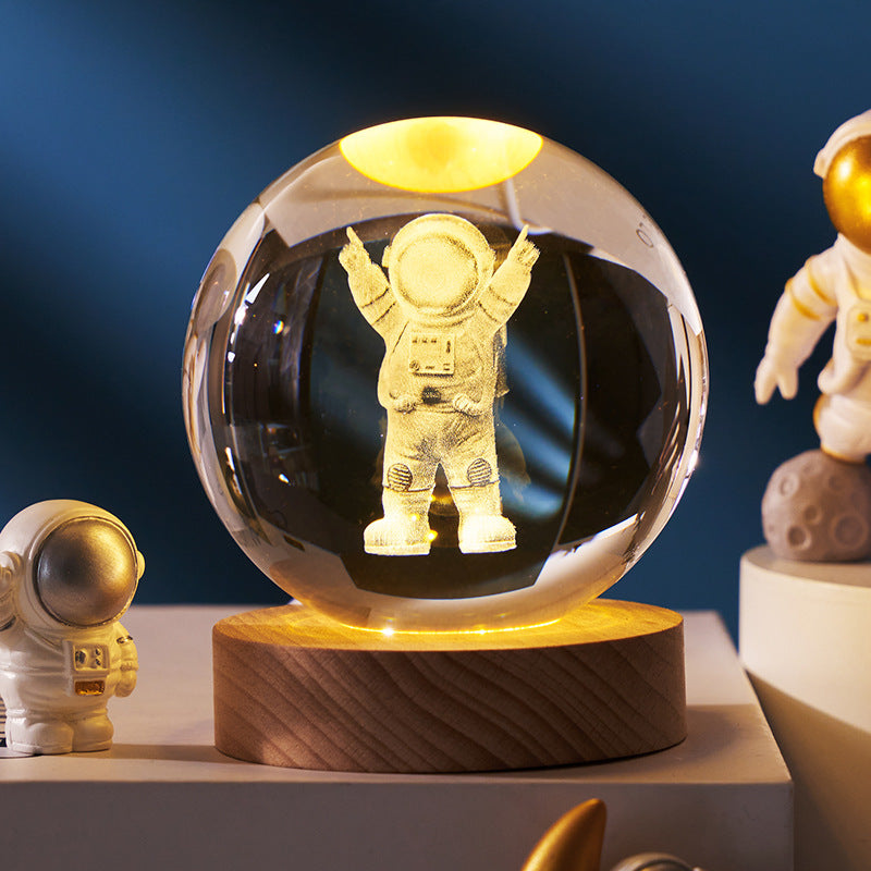 3D Planetary Crystal Ball Night Lamp