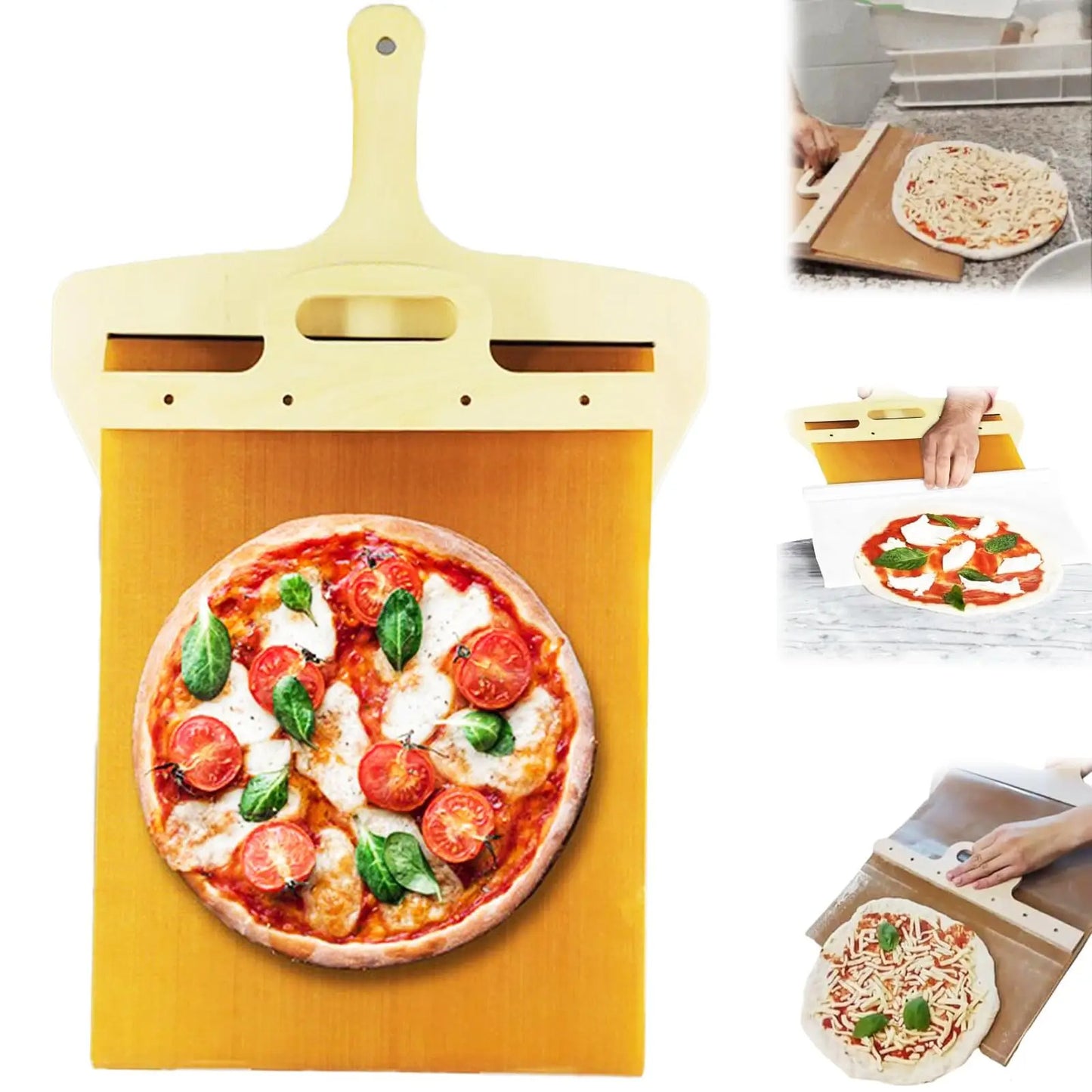 Premium Wooden Sliding Pizza Peel